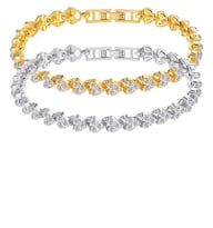 Pulsera De Cristal Xtellar Para Mujer En Oro Blanco Y Amarillo  2 Pi