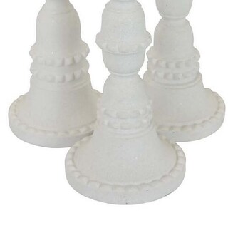 Foto 4 | Foto 4 | Set De 3 Portavelas Benzara Alto Resina Blanca 48 Cm - Venta Internacional.