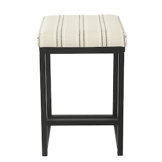 Foto 2 | Foto 2 | Taburete Benzara Toko De Poliéster Rayado Sin Respaldo  41 X 41 X 61 Cm - Venta Internacional.