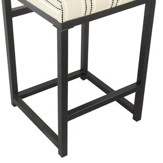 Foto 3 | Foto 3 | Taburete Benzara Toko De Poliéster Rayado Sin Respaldo  41 X 41 X 61 Cm - Venta Internacional.