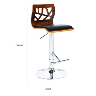 Foto 5 | Foto 5 | Taburete De Bar Benzara Bm304649 Madera Negra Piel Sintética 86 Cm Hgt - Venta Internacional.