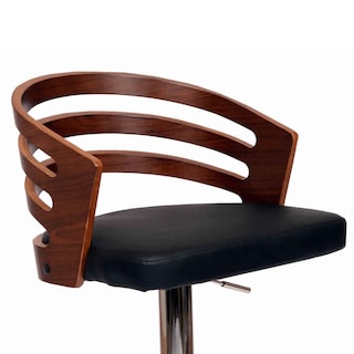 Foto 4 | Foto 4 | Taburete Benzara De Piel Sintética Con Respaldo Abierto De Madera  48 X 48 X 91 Cm - Venta Internacional.