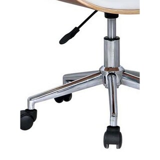 Foto 4 | Foto 4 | Silla Giratoria Benzara Bm304614 De 58 Cm De Piel Sintética Blanca - Venta Internacional.