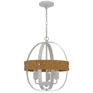 Foto 1 | Foto 1 | Lámpara Benzara Baty De Ratán Rústico De 3 Luces 46 Cm - Venta Internacional.
