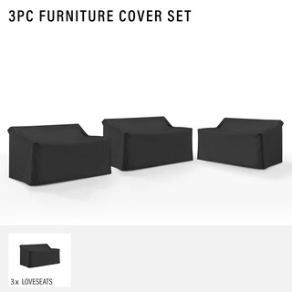 Foto 4 | Foto 4 | Juego De Fundas Para Muebles De Patio Crosley Furniture  3 Piezas  Color Negro - Venta Internacional.