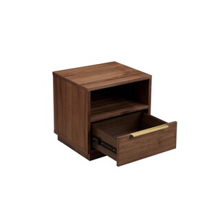 Foto 3 | Foto 3 | Mesita De Noche Benzara Tommy 39x44x44 Cm 1 Cajón Marrón Dorado - Venta Internacional.