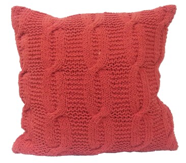 Foto 1 | Foto 1 | Almohada Benzara 46 X 46 X 15 Cm Algodón Trenzado Color Naranja Juego De 2 - Venta Internacional.