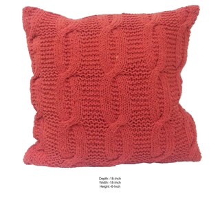 Foto 5 | Foto 5 | Almohada Benzara 46 X 46 X 15 Cm Algodón Trenzado Color Naranja Juego De 2 - Venta Internacional.