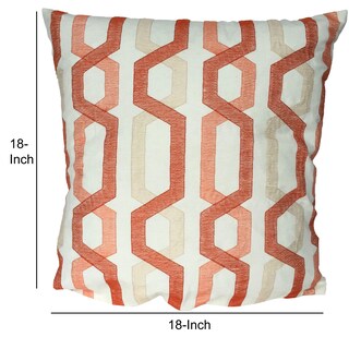 Foto 5 | Foto 5 | Almohada Benzara Contemporánea De Algodón Con Bordado Geométrico 46 X 46 X 17 Cm - Venta Internacional.