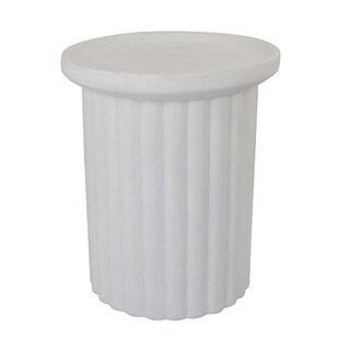 Foto 2 | Foto 2 | Soporte Para Plantas Benjara Accent Resina Blanca 53 Cm Superficie Redonda - Venta Internacional.