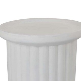 Foto 3 | Foto 3 | Soporte Para Plantas Benjara Accent Resina Blanca 53 Cm Superficie Redonda - Venta Internacional.