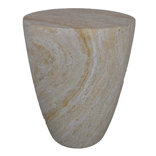 Foto 1 | Foto 1 | Mesa Para Plantas Benzara 18 Pulgadas Cónica De Resina Blanca Jaspeada - Venta Internacional.