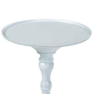 Foto 3 | Foto 3 | Mesa Auxiliar Benzara Wowi De 23 Pulgadas Con Base De Acero Blanco - Venta Internacional.