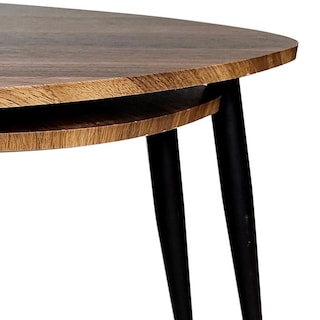 Foto 3 | Foto 3 | Mesa Benzara Clovia  Juego De 2 Unidades Triangulares De Madera Y Metal - Venta Internacional.