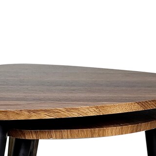 Foto 4 | Foto 4 | Mesa Benzara Clovia  Juego De 2 Unidades Triangulares De Madera Y Metal - Venta Internacional.