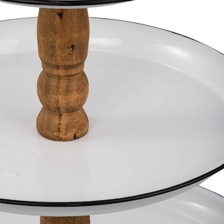 Foto 4 | Foto 4 | Bandeja De Servir Benzara Mlyn De 3 Niveles Con Base Redonda De Metal 61 Cm - Venta Internacional.