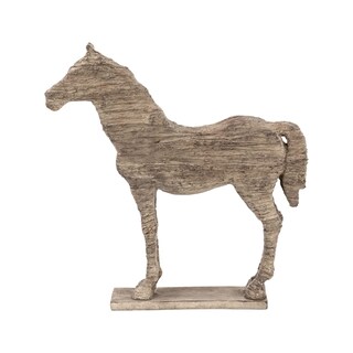 Foto 1 | Foto 1 | Caballo De Pie Sculpture Benzara De Poliresina De 20 Pulgadas Acabado En Madera - Venta Internacional.