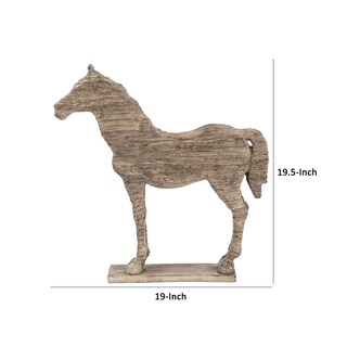 Foto 5 | Foto 5 | Caballo De Pie Sculpture Benzara De Poliresina De 20 Pulgadas Acabado En Madera - Venta Internacional.
