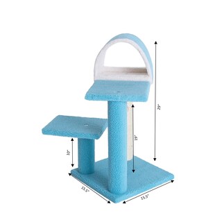 Foto 2 | Foto 2 | Árbol Para Gatos Armarkat B2903 74 Cm De Altura Azul Con Túnel - Venta Internacional.