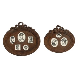 Foto 2 | Foto 2 | Marco De Fotos Benzara Ceramic Rustic Set De 2 Color Marrón 39 X 35 Cm - Venta Internacional.