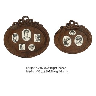 Foto 5 | Foto 5 | Marco De Fotos Benzara Ceramic Rustic Set De 2 Color Marrón 39 X 35 Cm - Venta Internacional.