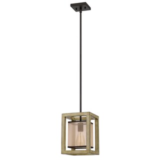 Foto 1 | Foto 1 | Lámpara Colgante Benzara Acia 20 Cm Pantalla De Organza Marrón - Venta Internacional.