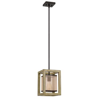 Foto 2 | Foto 2 | Lámpara Colgante Benzara Acia 20 Cm Pantalla De Organza Marrón - Venta Internacional.