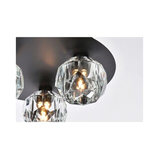 Foto 4 | Foto 4 | Lámpara De Techo Elegant Lighting Graham 3 Light Black - Venta Internacional.