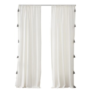 Foto 1 | Foto 1 | Juego De Cortinas Benzara Xumi De 4 Piezas 213 X 107 Cm Blanco Roto Y Gris - Venta Internacional.