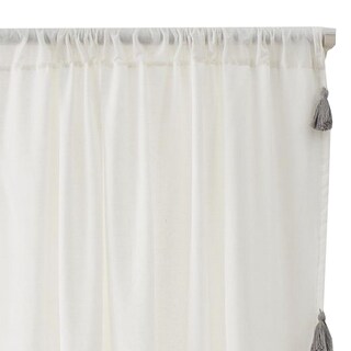 Foto 2 | Foto 2 | Juego De Cortinas Benzara Xumi De 4 Piezas 213 X 107 Cm Blanco Roto Y Gris - Venta Internacional.