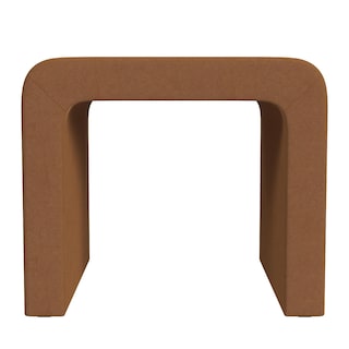 Foto 2 | Foto 2 | Otomana Benzara Ari Con Forma De Arco Terciopelo Naranja Oxidado 56 Cm - Venta Internacional.