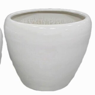 Foto 2 | Foto 2 | Set De Macetas Benzara Modern De Cerámica Blanca Paquete De 2 - Venta Internacional.
