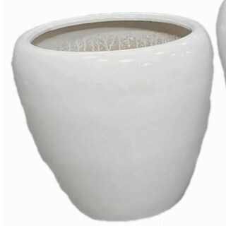 Foto 3 | Foto 3 | Set De Macetas Benzara Modern De Cerámica Blanca Paquete De 2 - Venta Internacional.
