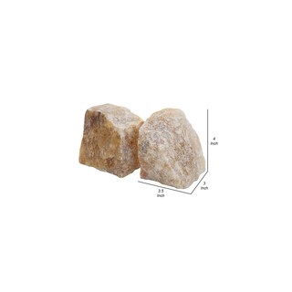 Foto 5 | Foto 5 | Sujetalibros Benzara Quartz Geode 10 Cm Marrón Beige - Venta Internacional.