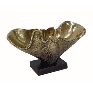 Foto 2 | Foto 2 | Bol Decorativo Benzara Bm302630 38 Cm De Aluminio Dorado Negro - Venta Internacional.