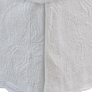 Foto 2 | Foto 2 | Faldón De Cama Benzara Bm307086 Doble 46 Cm Acolchado Color Marfil - Venta Internacional.