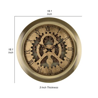 Foto 5 | Foto 5 | Reloj De Pared Benzara Reny 46 Cm Con Diseño De Engranaje Redondo Romano - Venta Internacional.