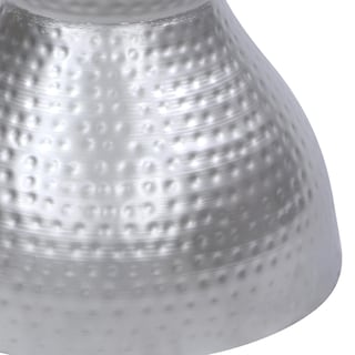 Foto 4 | Foto 4 | Taburete Benzara Hourglass Con Textura Martillada De Hierro  36 X 36 X 46 Cm  Plateado - Venta Internacional.