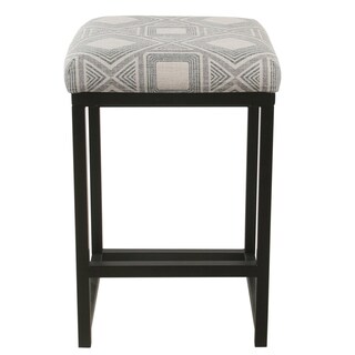 Foto 2 | Foto 2 | Taburete Benzara De Metal Gris Negro 41x41x61 Cm - Venta Internacional.