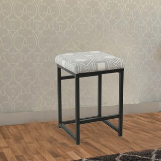 Foto 6 | Foto 6 | Taburete Benzara De Metal Gris Negro 41x41x61 Cm - Venta Internacional.