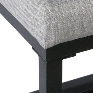 Foto 3 | Foto 3 | Taburete De Metal Benzara  Asiento Acolchado De Tela Gris  41 X 41 X 61 Cm - Venta Internacional.