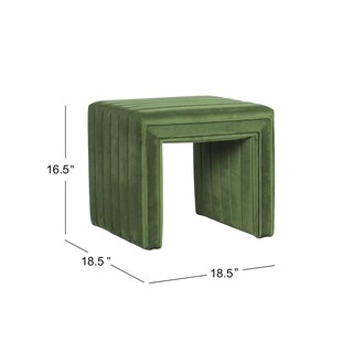 Foto 5 | Foto 5 | Taburete Benzara Ada Green Velvet 48cm - Venta Internacional.