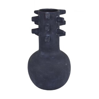 Foto 1 | Foto 1 | Jarrón Benzara Enya 3d Con Punta Cuello Estrecho Cerámica Negra 38 Cm - Venta Internacional.