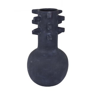 Foto 2 | Foto 2 | Jarrón Benzara Enya 3d Con Punta Cuello Estrecho Cerámica Negra 38 Cm - Venta Internacional.