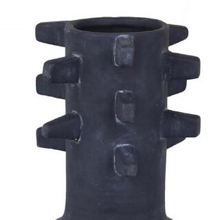 Foto 3 | Foto 3 | Jarrón Benzara Enya 3d Con Punta Cuello Estrecho Cerámica Negra 38 Cm - Venta Internacional.