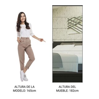 Foto 5 | Foto 5 | Zapatera Madesa Isis 1 Puerta Con Espejo Color Negro 09