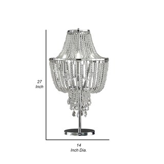 Foto 5 | Foto 5 | Lámpara Benzara Bm308932 27'' Crystal Metal Chrome - Venta Internacional.