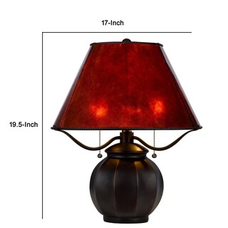 Foto 5 | Foto 5 | Lámpara De Mesa Benzara Bm295986 51 Cm Pantalla De Mica Color Ámbar - Venta Internacional.