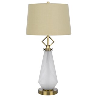 Foto 1 | Foto 1 | Lámpara De Mesa Benzara Rizo Cristal Esmerilado Pantalla Beige 81 Cm - Venta Internacional.