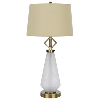 Foto 2 | Foto 2 | Lámpara De Mesa Benzara Rizo Cristal Esmerilado Pantalla Beige 81 Cm - Venta Internacional.